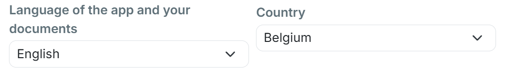 Step 1 — Set the country of your business