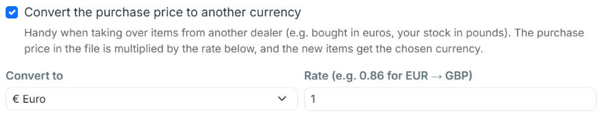 Step 5 — Convert the currency if you need to