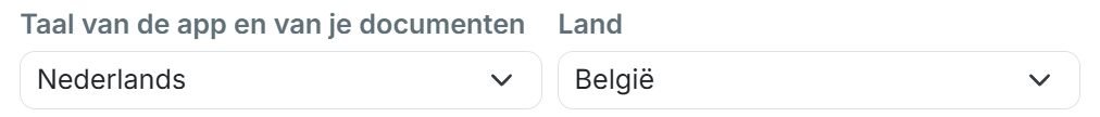 Stap 1 — Zet het land van je zaak goed