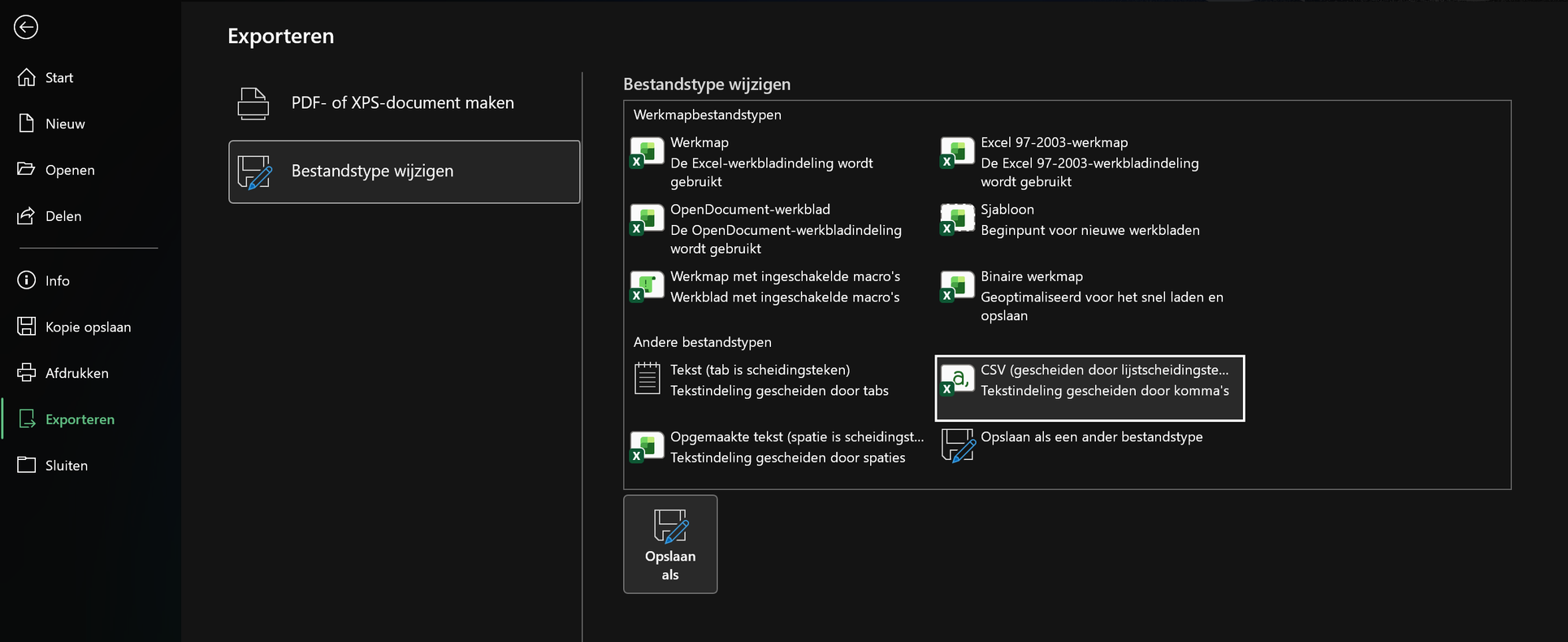Stap 1 — Bewaar je Excel-lijst als CSV